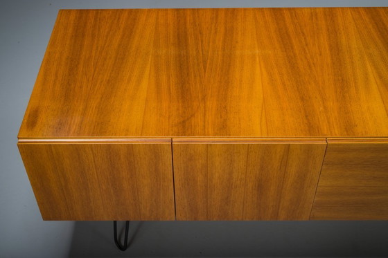 Image 1 of  Mid-Century Wall Unit Cabinet and Sideboard in Walunt, 1970s, Set of 2
