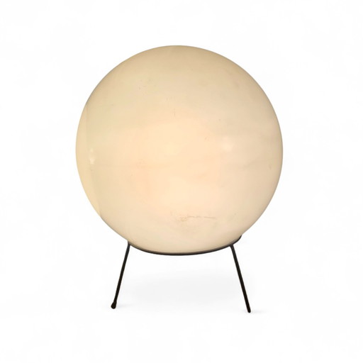 Large plastic moon-like globe table lamp by Raak, 1970s