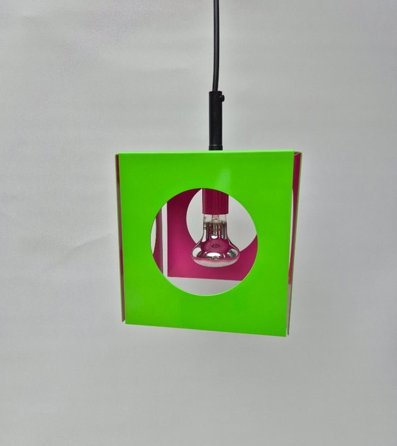 Image 1 of Space age cubes - Tafel en hanglamp - Jaren 80