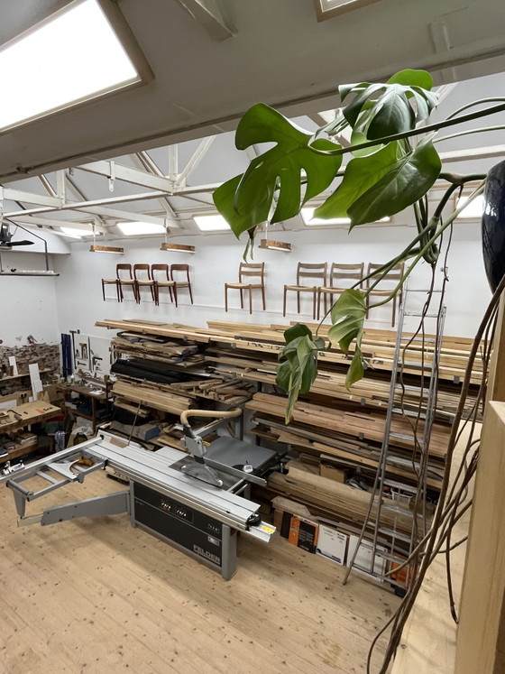 5 gerestaureerde Moller 75 stoelen in beukenhout – Niels Otto Møller, Eetkamerstoelen, Wood (photo 12 of 12)