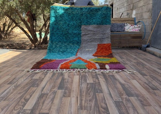 Tapis berberi multicolori in lana 200x150 cm