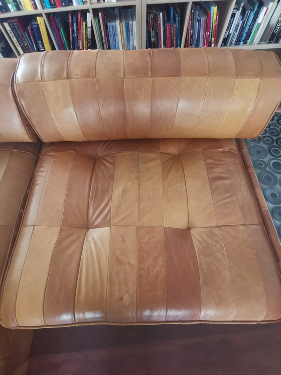 Image 1 of DE SEDE DS 88 modular sofa in cognac patchwork leather