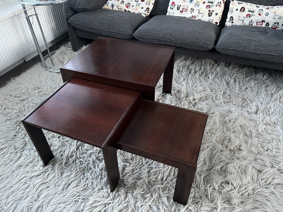 Image 1 of ENSEMBLE DE 3 TABLES GIGOGNES MODÈLE 777 PAR AFRA SCARPA & TOBIA SCARPA POUR CASSINA, ANNÉES 1960