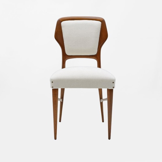 Image 1 of Vittorio Dassi Italiaanse eetkamerstoelen in mid-century modern stijl, jaren 1950, set van vier