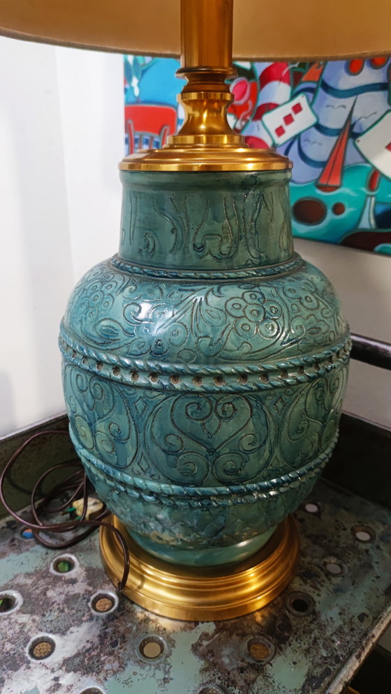Image 1 of keramische tafellamp uit de jaren 1950