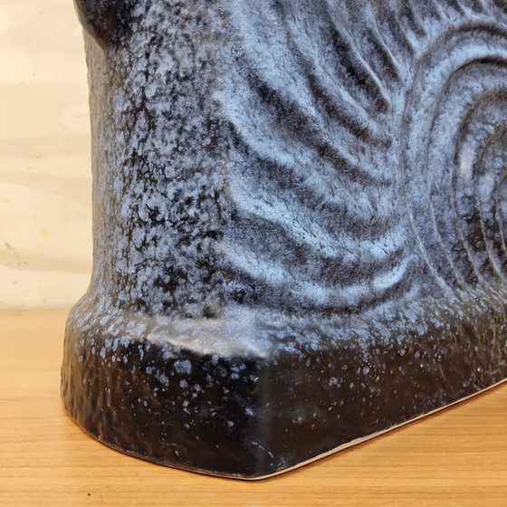 Image 1 of Large Vintage Dümler & Breiden Fat Lava vase 680/46 – West Germany vase (XXL cobalt blue vase)