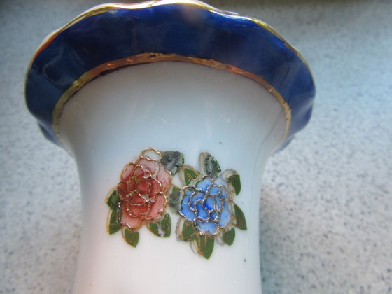 Image 1 of Chinese Vase Enameled with Maker's Mark 26 cm Tall, mid century modern