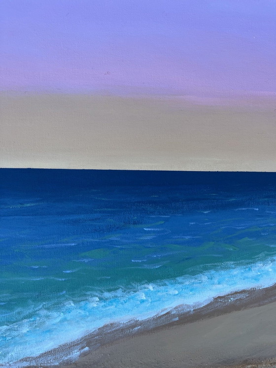 Golden Shore - Panoramic 100x30cm – Paintings & Drawings, Canvas (photo 7 of 15)