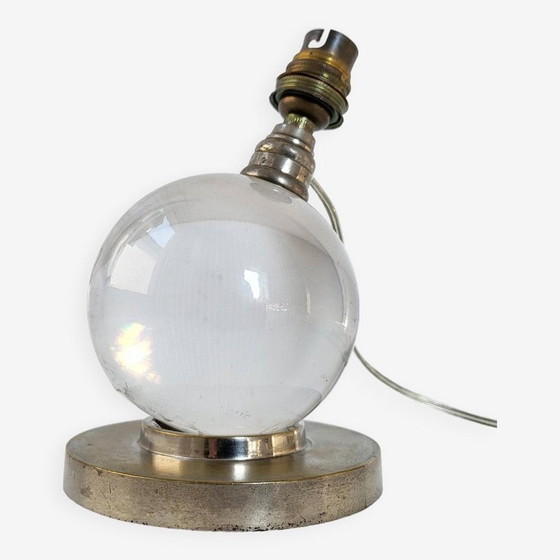 Image 1 of Kristallen bollamp, Jacques ADNET voor BACCARAT 1930 Model 7706
