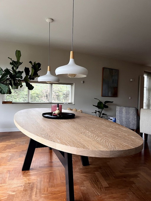 Custom Exclusieve Eikenhouten Ovale Tafel – 290x120 cm