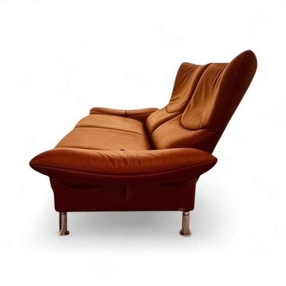 Image 1 of Divano a due posti DS 145 in pelle rossa di de Sede, anni '90