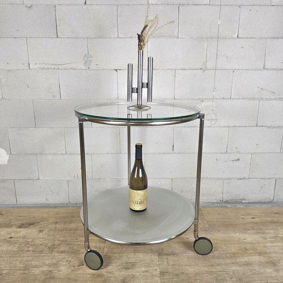 Image 1 of Tavolino laterale vintage Strind Ikea con ruote / carrello Ehlen Johansson (anni '80)