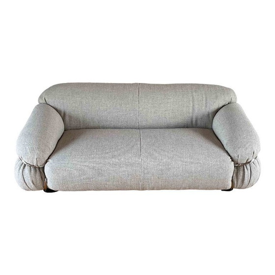 Image 1 of Zweisitzer-Sofa „Sesann“ von Gianfranco Frattini für Cassina in grauem Bouclé, 1972