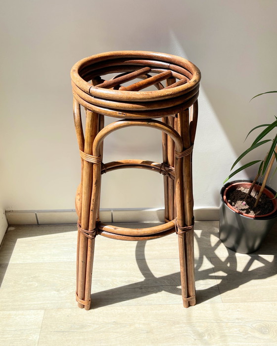 Image 1 of Sgabello da bar vintage in legno curvato, anni '50