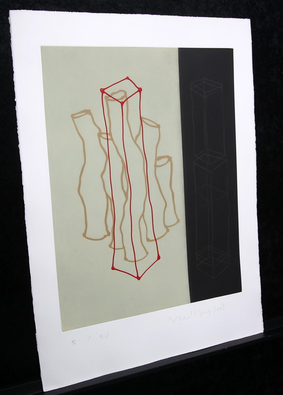 Image 1 of Merz, Albert - sin título (15/50) - grabado en color / técnica mixta - firmado a mano