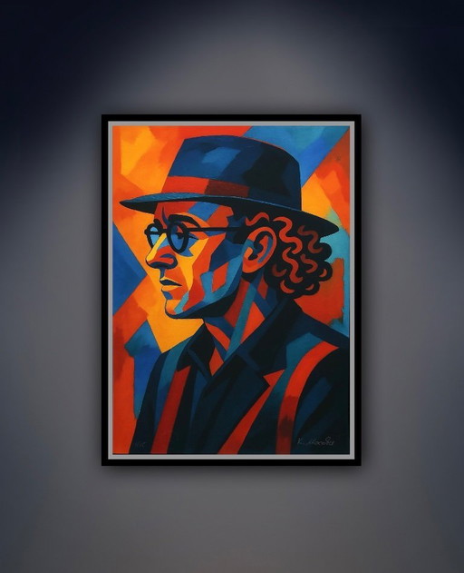 Karmen Moccha : "Keith Haring". Signé à la main et numéroté. Édition 1/10. Giclée sur velours Hahnemühle.