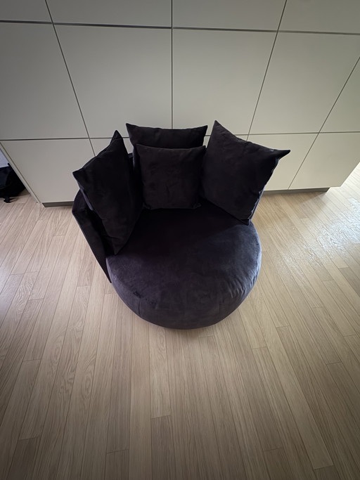 Poltroncina Loynge Velluto Nero Passe Partout – fauteuils, Velvet