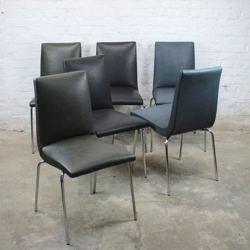 6x Vintage Stuhl Robert von Pierre Guariche für Meurop 1960s