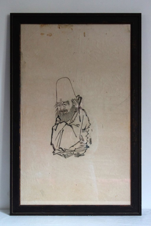 Dipinto Fukurokuju, Giappone, metà del XX secolo