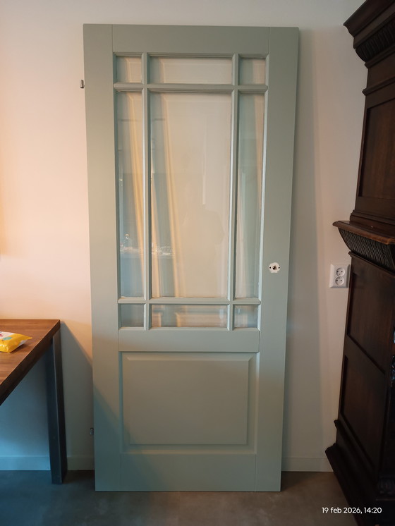 Image 1 of Binnendeur met facet geslepen glas