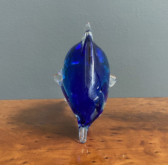 Image 1 of Delfino di vetro blu