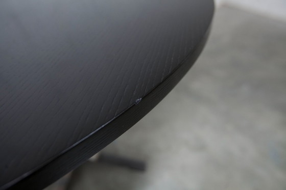 Image 1 of Osvaldo Borsani black and chrome round height-adjustable table with extension