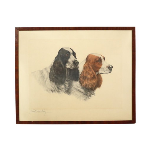 Large Color Lithograph Leon Danchin