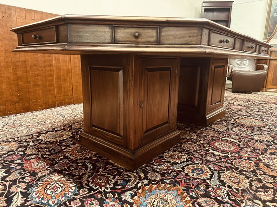 Tavolo da riunione classico inglese con sedie – Set da pranzo, Tessile, Legno (photo 7 of 23)