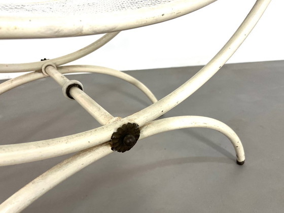 Image 1 of metal stool from France 1950s.