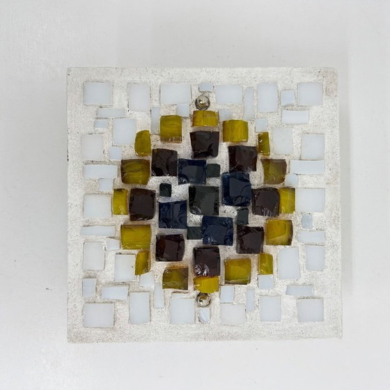 Image 1 of Brutalistische Wandleuchte aus Glas und Harz, 1970er Jahre, Deutschland