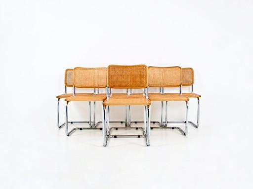 Eetkamerstoelen Stijl B32 van Marcel Breuer, Set van 8