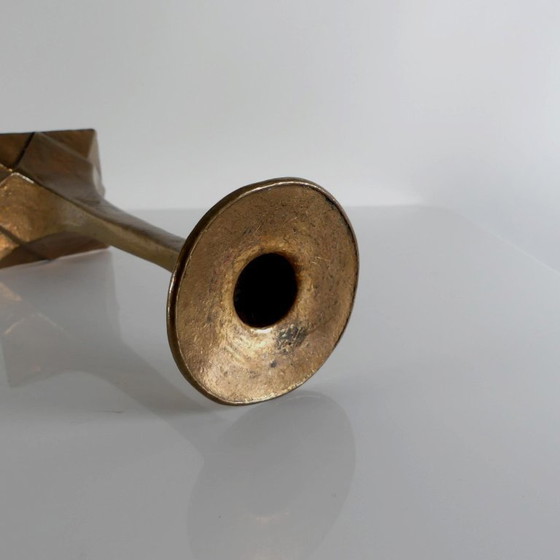 Image 1 of Brutalist bronze candlestick by Harjes, 1960s
