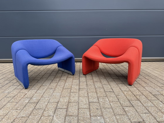 Image 1 of Artifort F598 Groovy armchair by Pierre Paulin, Bleu électrique