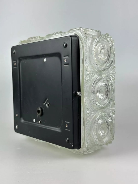 Image 1 of Lampada da soffitto anni &#39;60-&#39;70 Glashütte Limburg Germania Plafoniere in vetro e metallo