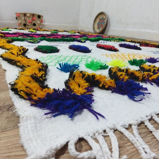 Image 1 of Authentiek Marokkaans Azilal-tapijt 282 x 145 cm – Kleurrijk handgemaakt Berber wollen tapijt