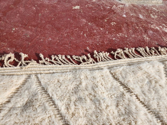 Image 1 of Großer, authentischer Beni-Ouarain-Teppich, 300 × 200 cm – Handgeknüpfter marokkanischer Berberwollteppich – Unikat