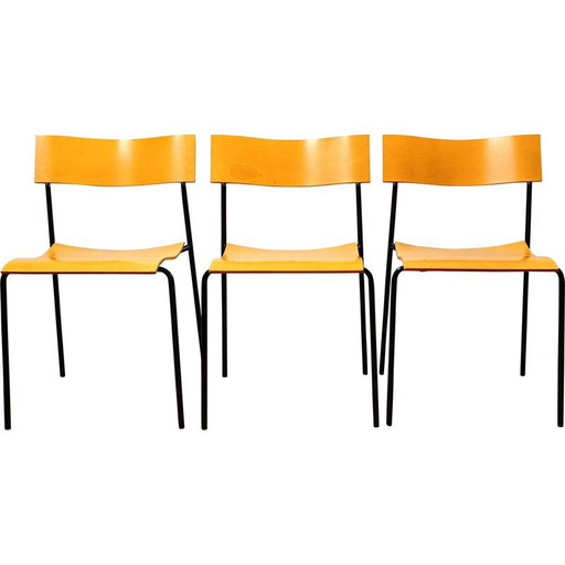 Vintage Campus van Lammhults schoolstoel door Johannes Foerson en Peter Hiort-Lorenzen