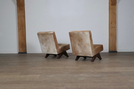 Image 1 of Paar Pierre Jeanneret 'Fireside' stoelen, Modelnr. PJ-SI-36-A