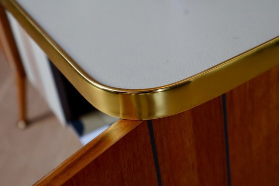 Image 1 of Restyled Mid-Century Cabinet with Graphic Details