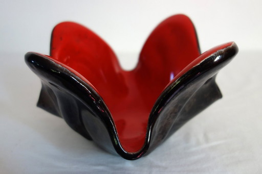 Ceramic pocket handkerchief vase 50s/60s France