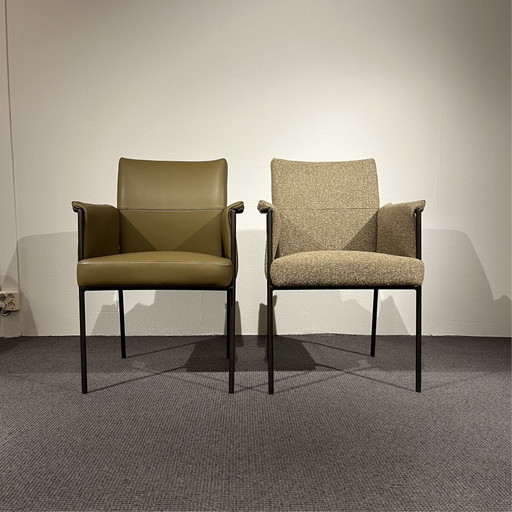 HEDesign Yolanthe eetkamerstoel (set van 6) – eetkamerstoelen, Leather, Plastic