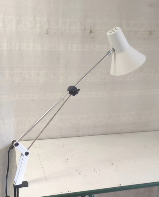 Articulated architect-style metal lamp - 1980s