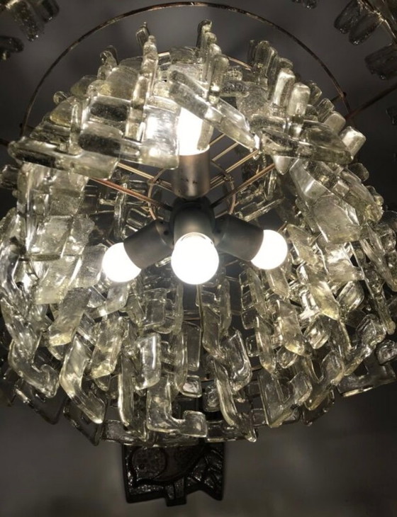 Image 1 of Kronleuchter aus Muranoglas von Carlo Nason, entworfen von Mazzega, Italien, 1970