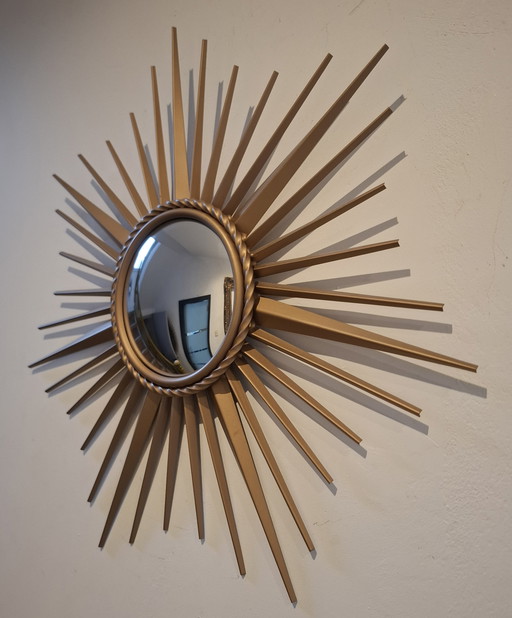 50cm sun mirror from Chaty Vallauris, signed in 1960.