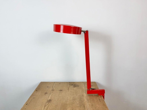 Vintage Red Adjustable Table Lamp, 1970s – tafellampen, Iron, Metal (photo 2 of 20)