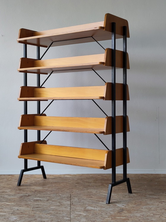 Image 1 of 1950s library cabinet room divider