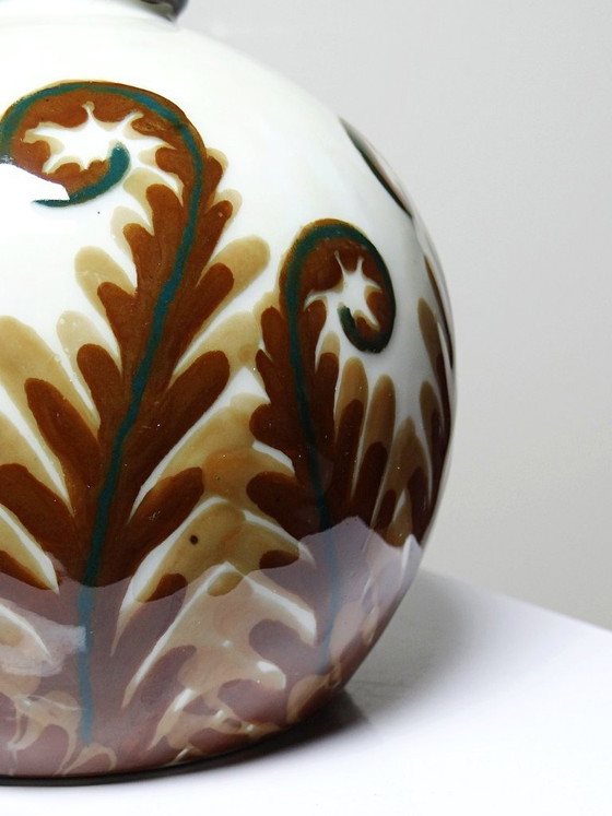 Image 1 of Small Tharaud Limoges porcelain ball vase circa 1920-1940