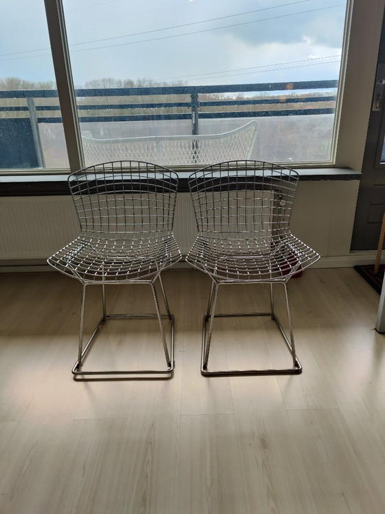 Bertoia Wire Side Chairs X2 – Harry Bertoia, Chaises de salle à manger, Metal (photo 2 of 9)