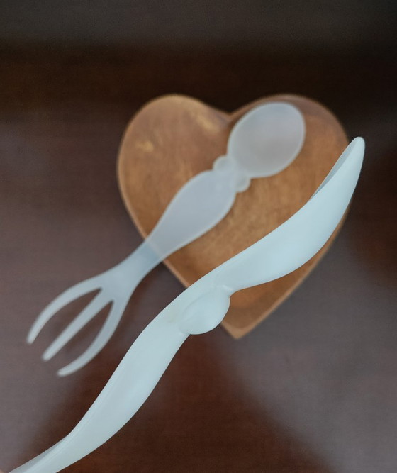 Image 1 of Luca Trazzi salad cutlery for Viceversa Design