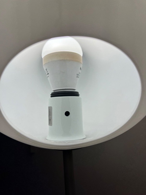 Image 1 of "Coco" table lamp designed by Aldo Cibic, produced by Foscarini - Grey metal & opaline glass